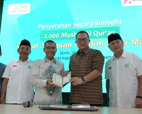 Sambut Ramadan, ICMI dan Yayasan Muslim Sinar Mas Kerjasama Distribusikan Ribuan Mushaf Al-Quran Secara Gratis